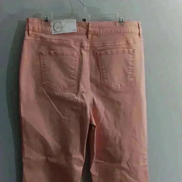 CATO WOMENS PETITE CORAL‎ FLARE JEANS CORAL-PINK - Picture 3 of 6